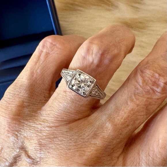 NWOT 935 silver & Moissanite engagement ring 5.75 - Picture 6 of 11